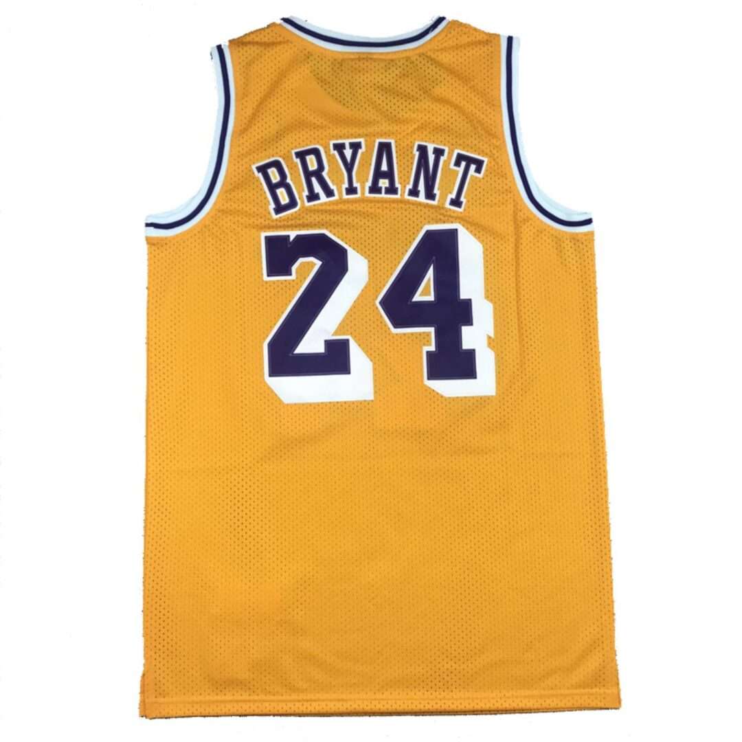 NBA Mitchell & Ness L.A Lakers Bryant No' 24 Season 2007-08 Retro Jersey Yellow Color - Image 2