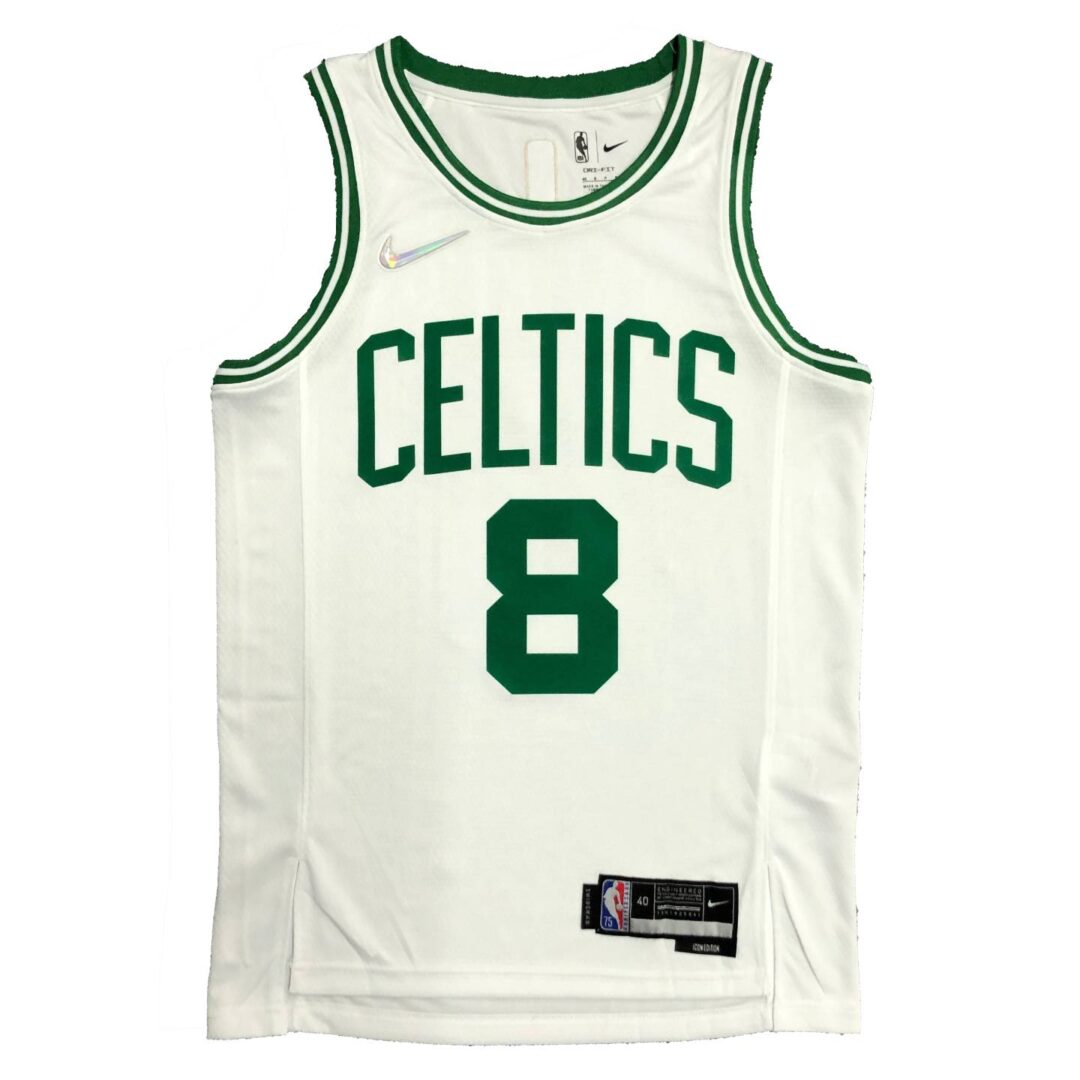 Nike NBA  75th Anniversary Boston Celtics Walker No' 8  Jersey White Color - Image 2