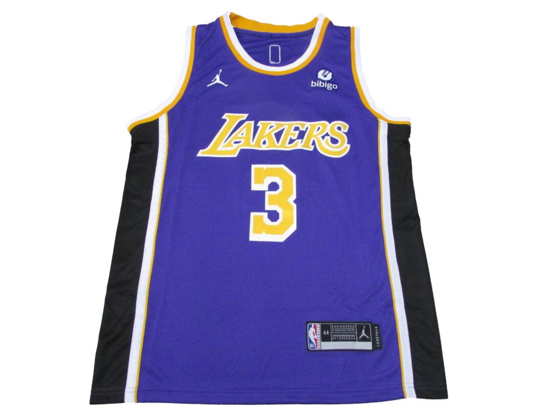 NBA 2022 Season La Lakers Anthony Davis Jersey No'3 Purple Color