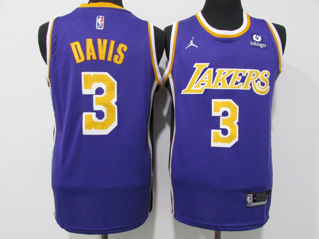 NBA 2022 Season La Lakers Anthony Davis Jersey No'3 Purple Color - Image 3