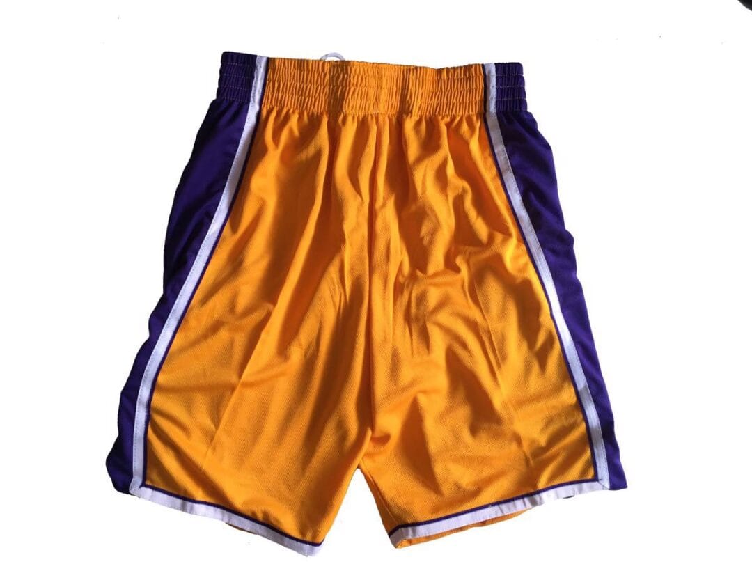 Adidas Nba Lakers Yellow Basketball Pants Embroidery Print - Image 4