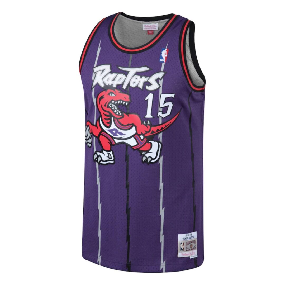 Mitchell & Ness Raptors No' 15 Carter Jersey 1998-99 Vintage Purple - Image 2