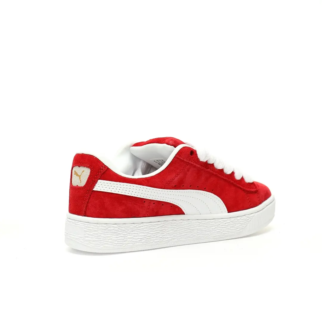 Puma Suede Low Xl Red White Suede Red And White Bottom - Image 3