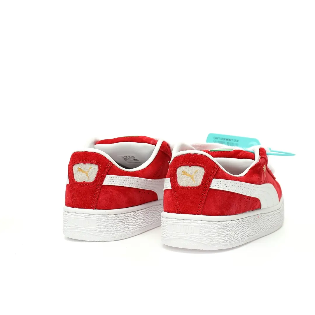 Puma Suede Low Xl Red White Suede Red And White Bottom - Image 7